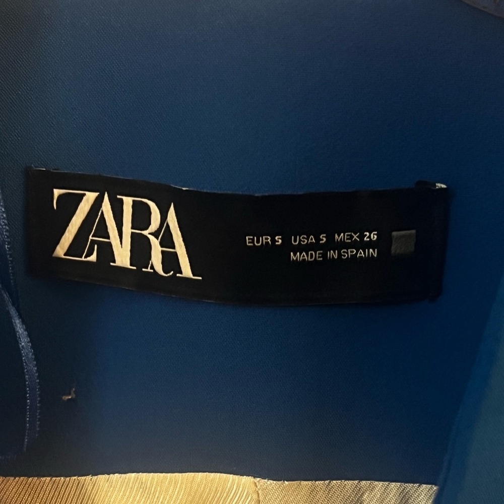 Zara Royal Blue Lapelless Blazer - Picture 4 of 5